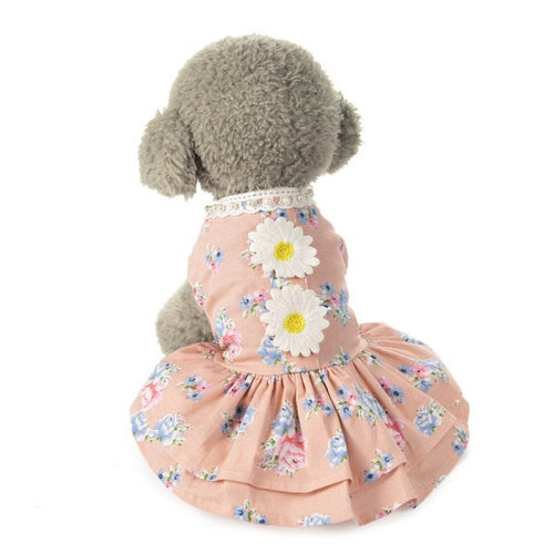 Flowered Dog Dress