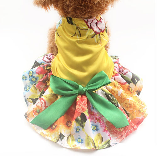 Flowered Dog Dress