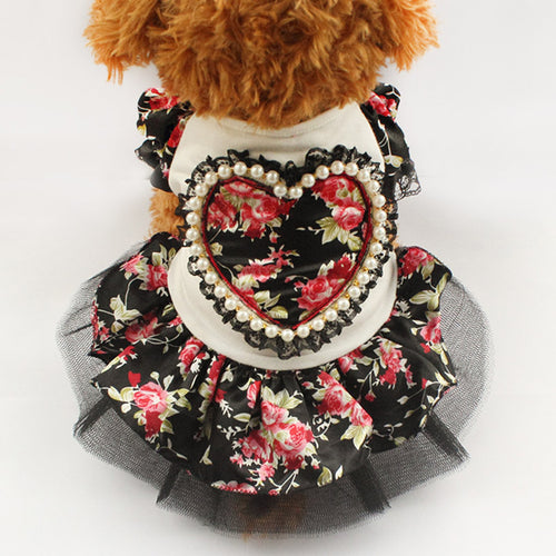 Floral Pattern Dog Dress